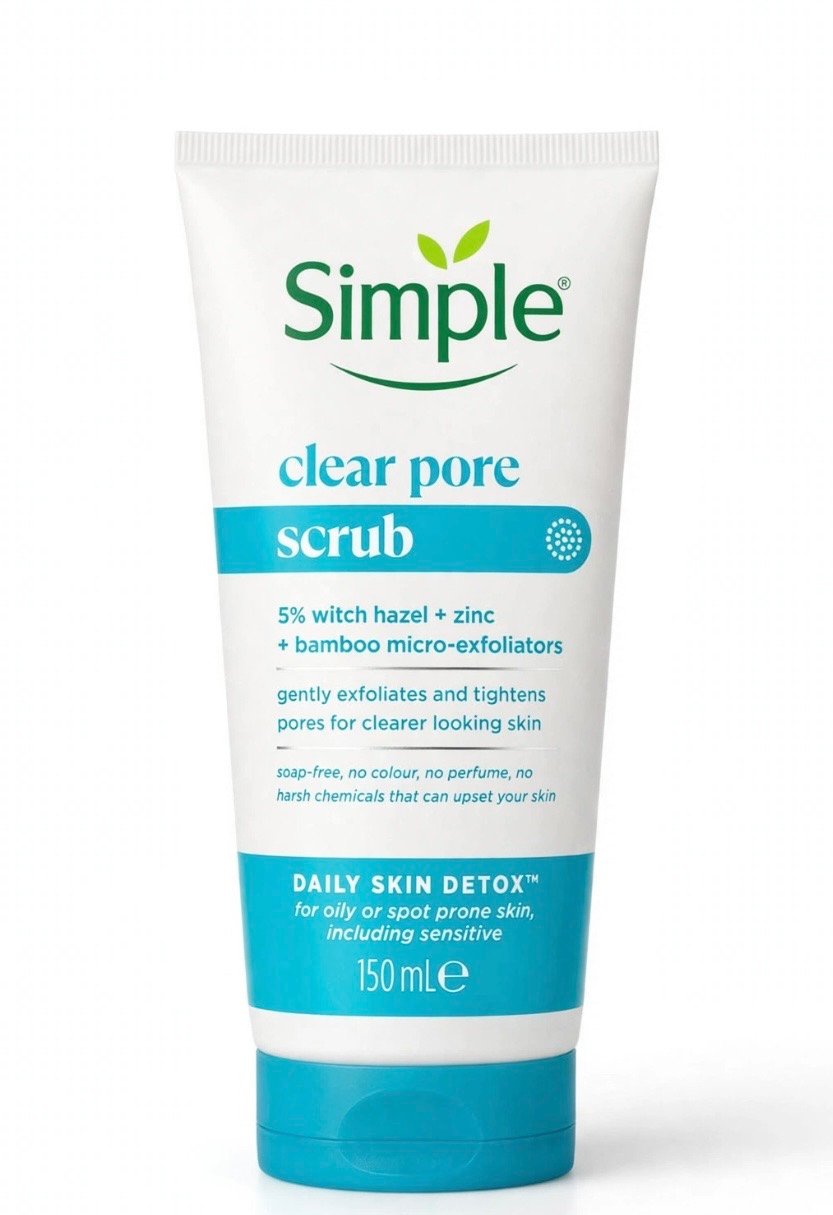 Simple clear pore scrub