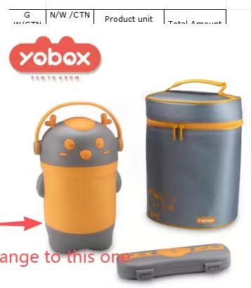 Lunch box with bag, 4pcs set 1020ml
