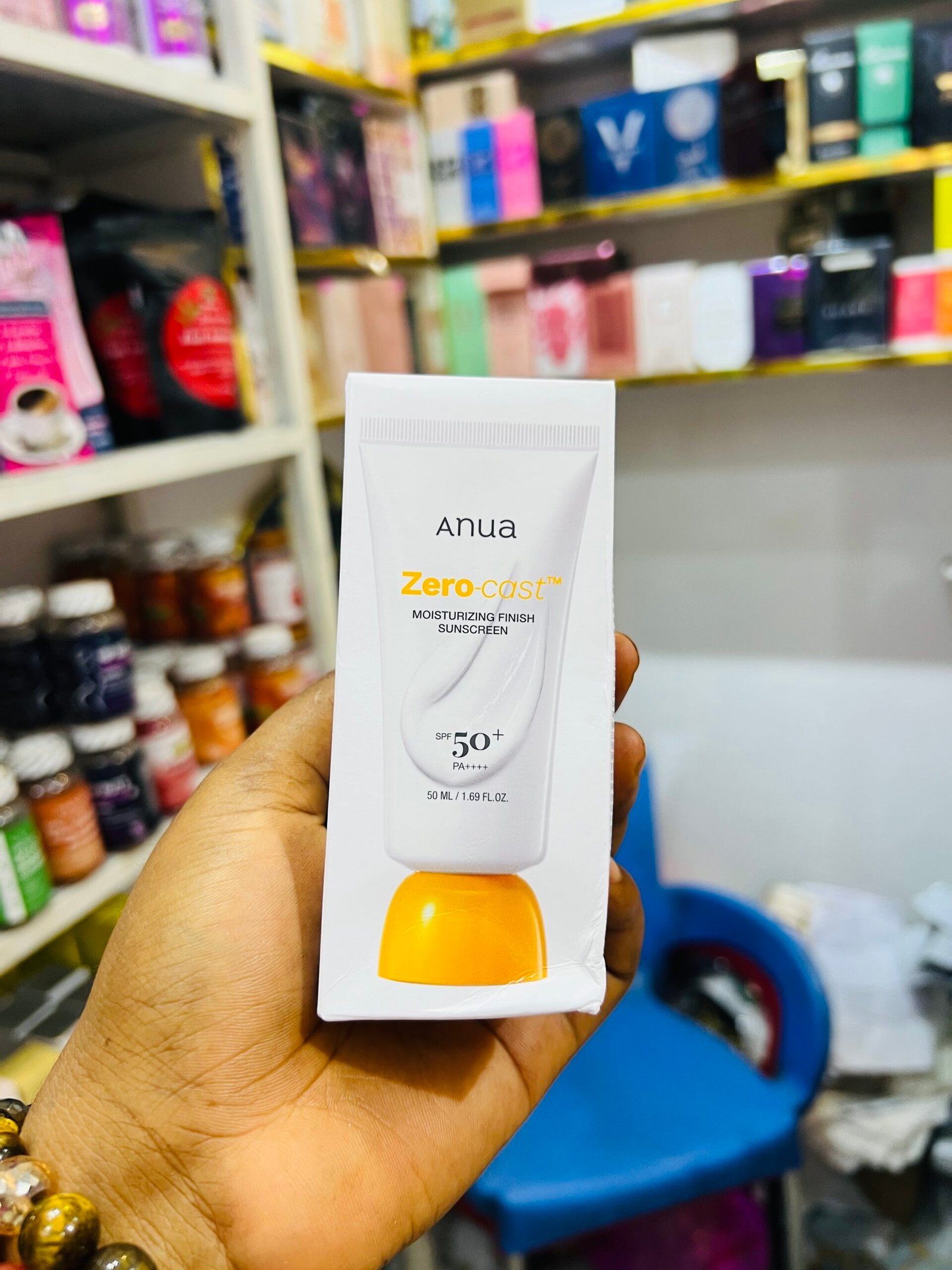 Anua Zero cast sunscreen