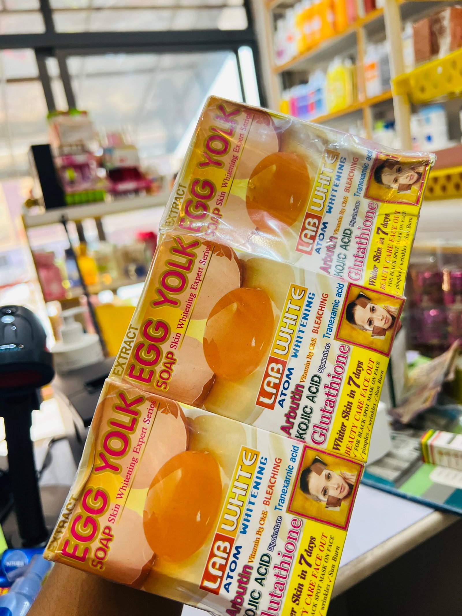Lab white egg yolk soap