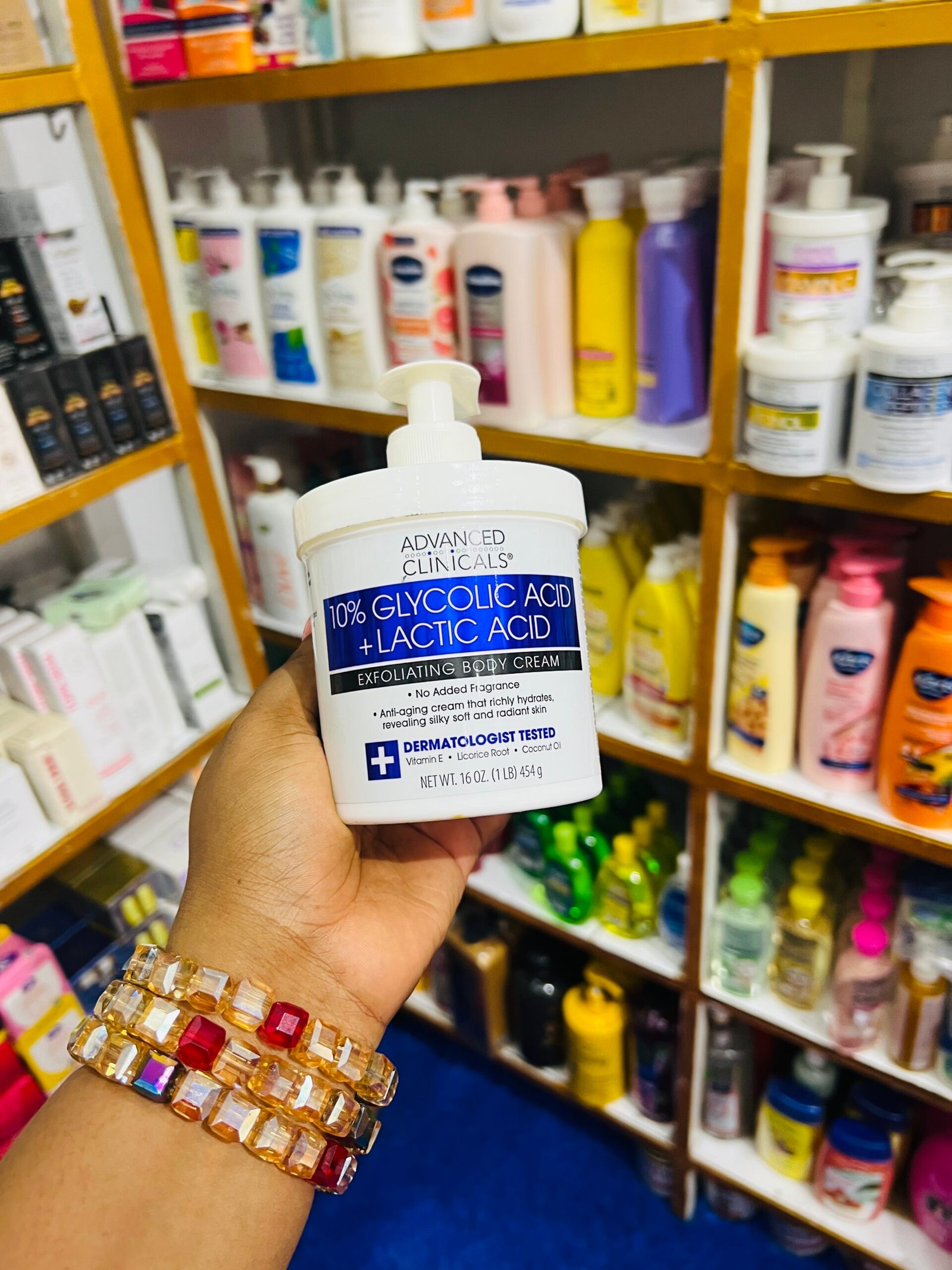 Advanced clinicals 10% glycolic + lactic body cream